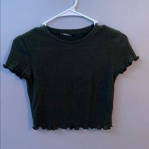Army Green Crop Top